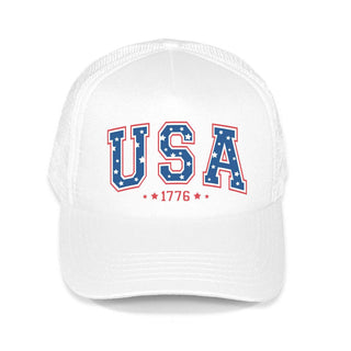 Star USA White Trucker Hat