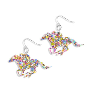 Multi Glitter Derby Earrings