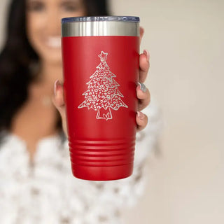 Leopard Christmas Tree 20oz Tumbler