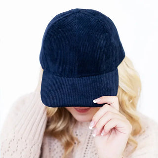Navy Corduroy Cap #M193VL-NAVYCORD