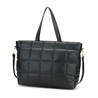 Black Parker Puffy Tote #M706VL-BLK