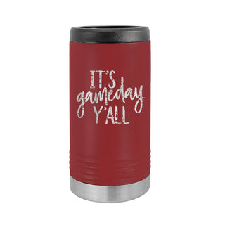 Garnet It's Gameday Y'all Slim Can Beverage Holder