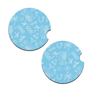 Coastal Cowgirl Car Coaster Set #SPACK-CC132-COASTALCG