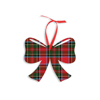 Tartan Plaid Bow Ornament