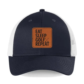 Eat, Sleep, Golf Patch Snapback #L112-BLK-P702-ESG