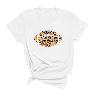 Leopard Football T-Shirt #HPTS-BLKLG-LPRDFB