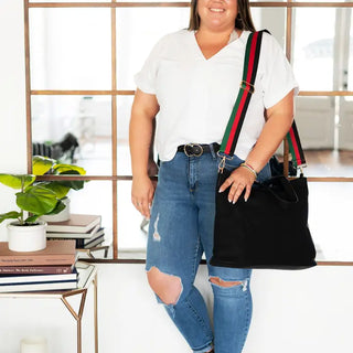 Black Audrey Purse with Accent Crossbody #PACK-851BLK-109BRG