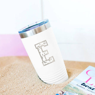 Varsity Single Initial Tumbler