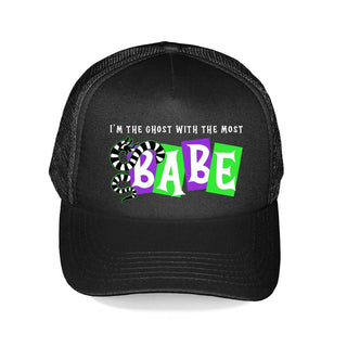 Ghost With the Most Black Trucker Hat
