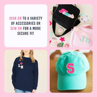 Hot Pink Varsity Single Letter Patch #INIT-HTPK