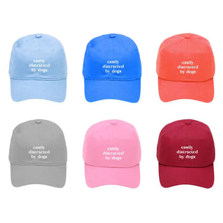 Distracted by Dogs Cap #M190VL-CORAL-DIS