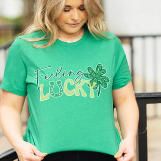 Feeling Lucky T-Shirt #HPTS-BLKLG-LUCK25