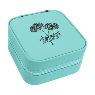 Birth Month Flower Jewelry Case #L2303-BLK-APR
