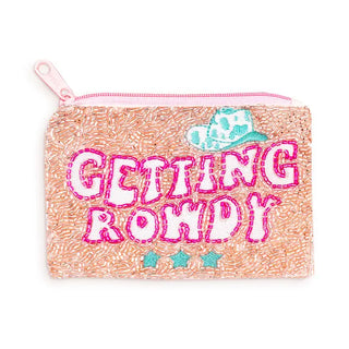 Getting Rowdy Beaded Coin Purse #MNA0329PK-ROW