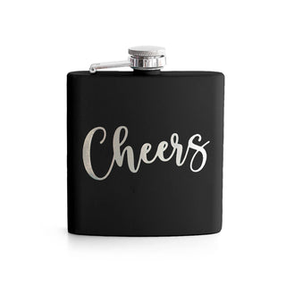 Cheers Black 6oz Flask