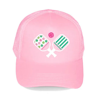Pickleball Paddles Light Pink Trucker Hat #L197-LTPK-SMPPAD