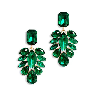 Green Showstopper Earrings #VLJE7795-GRN