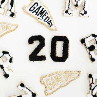 Black Varsity Number Patch #P23-BLKNB-0