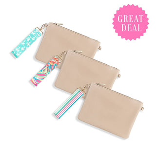 Tan Madeline Wristlet & Strap Pre-Pack