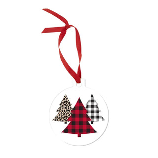 Leopard & Buffalo Check Tree Trio Ornament