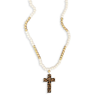 Spotlight Leopard Cross Tori Necklace