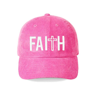 Faith Cross Corduroy Cap