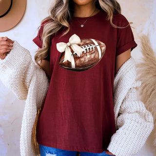 Football Bow T-Shirt #HPTS-BLKLG-FBBOW