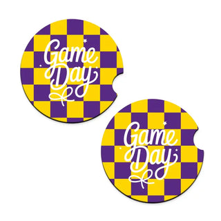 Game Day Check Car Coaster Set #SPACK-CC132-FBBOW