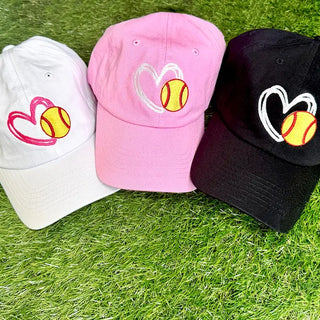 Heart Softball Cap