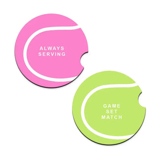 Game, Set, Match Car Coaster Set #SPACK-CC132-TENNIS25