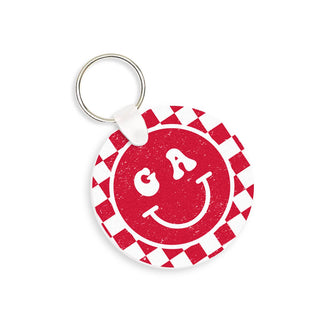 GA Smiley Keychain #SKC-RD-GASMILEY