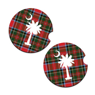 Tartan Palmetto Car Coaster Set #SPACK-CC132-TARTAN