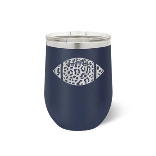 Leopard Football 12oz Tumbler #TWB12-LPRDFB-BLK
