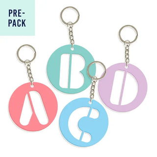 Pastel Single Initial Keychain Pre-Pack #LPACK-ACK-BSI