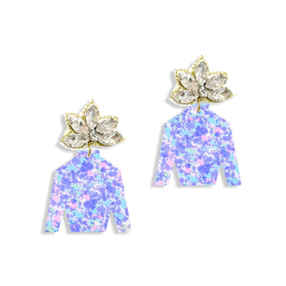Lilac Confetti Jockey Earrings