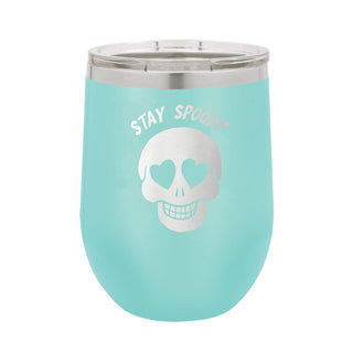 Stay Spooky Teal 12oz Wine Tumbler