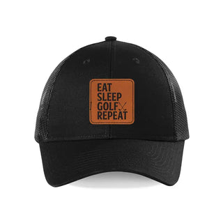 Eat, Sleep, Golf Patch Snapback #L112-BLK-P702-ESG