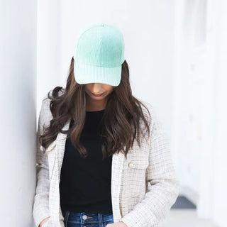 Mint Corduroy Cap #M193VL-MINTCORD