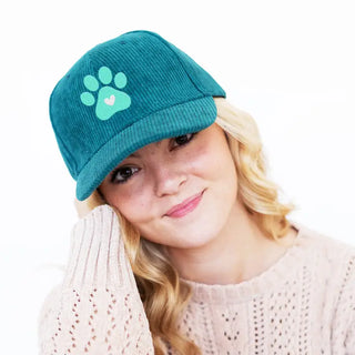 Heart Paw Corduroy Cap