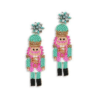 Mint Let's Get Crackin' Nutcracker Earrings #VLJE6595-MINT