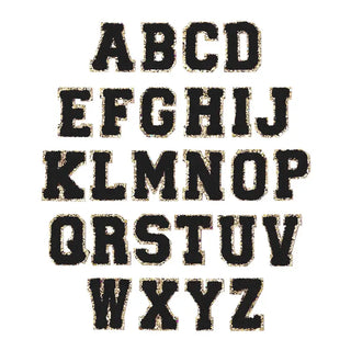 Black Varsity Single Letter Patch #INIT-BLK