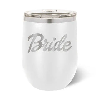 Bride Script White Tumbler #TWB12-SCPTBRIDE-WHT