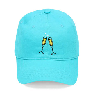 Champagne Embroidered Cap #M190VL-AQ-CHAMP