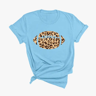 Leopard Football T-Shirt #HPTS-BLKLG-LPRDFB