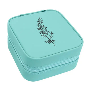 Birth Month Flower Jewelry Case #L2303-BLK-APR