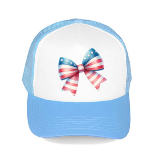 Stars & Stripes Bow Trucker Hat