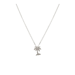 Silver Palm Tree Necklace 