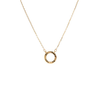 No Fear Disc Necklace Gold #EN1365-GD