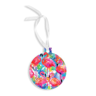 Bright Flamingos Ornament