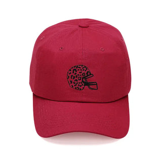 Garnet Leopard Helmet Cap